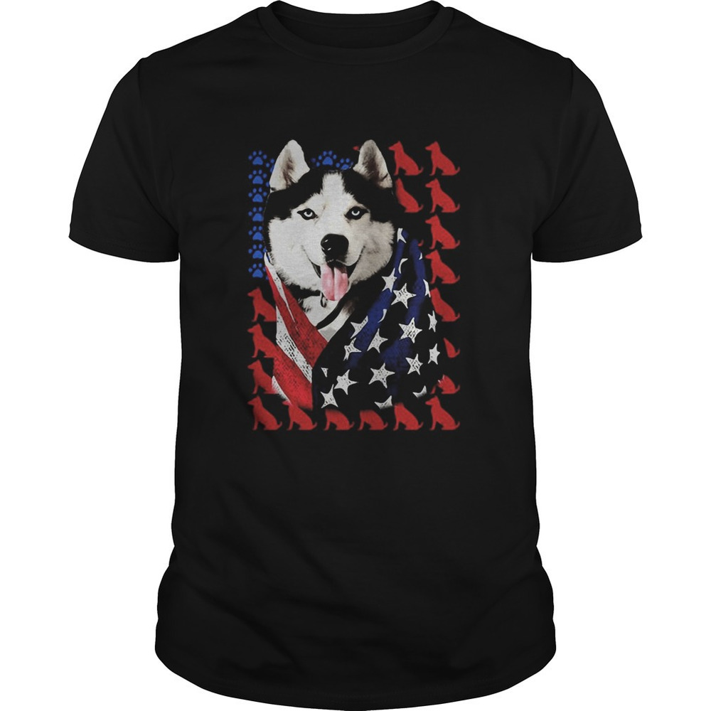 Alaska Dog American Flag Independence Day Shirt